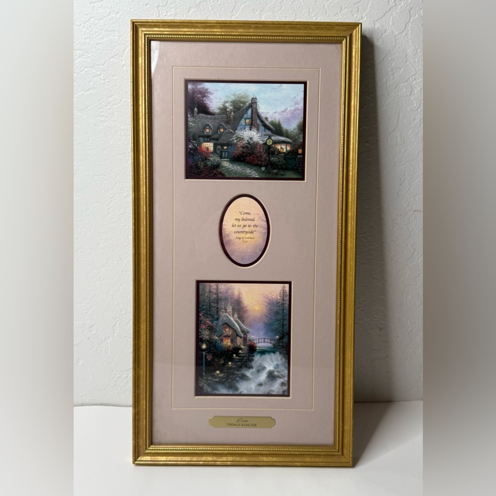 Vintage 1996 Thomas Kinkade "Love" Authentic Framed Print Song Of‎ Solomon Decor